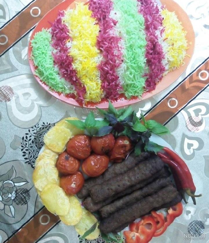 عکس تزیین جوجه کباب مجلسی عکس تزیین جوجه کباب مجلسی