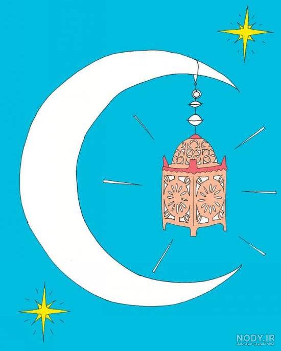 عکس ماه و دختر تنها