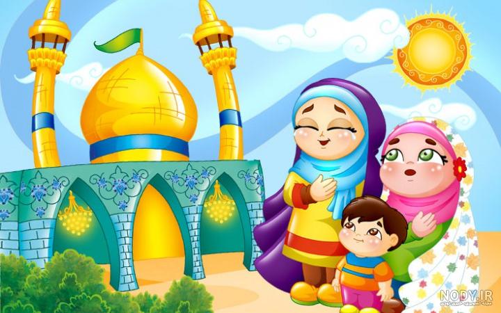 نقاشی حرم امام رضا با کبوتر نقاشی حرم امام رضا با کبوتر