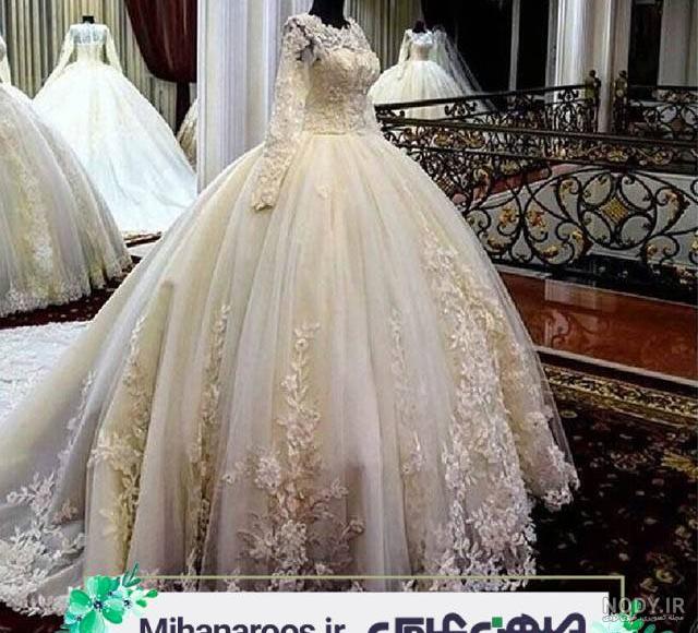لباس عروس دنباله دار