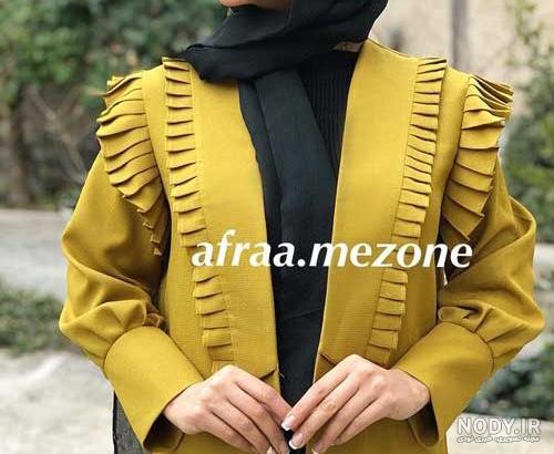 مدل مانتو بلند ساده جلو بسته
