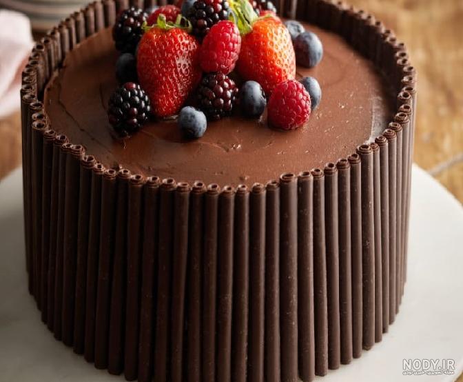 عکس کیک شکلاتی خیس خانگی