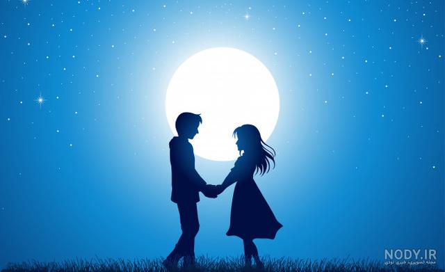 عکس قلب آبی عاشقانه