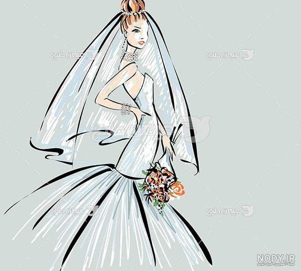 نقاشی عروس داماد روی کیک