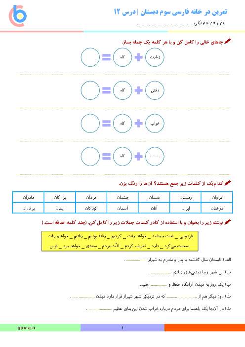 مخالف کلمات درس ایران عزیز کلاس سوم مخالف کلمات درس ایران عزیز کلاس سوم