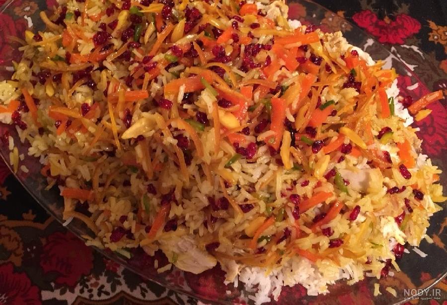 تزیین شیرین پلو مجلسی