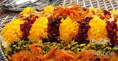 تزیین شیرین پلو مجلسی