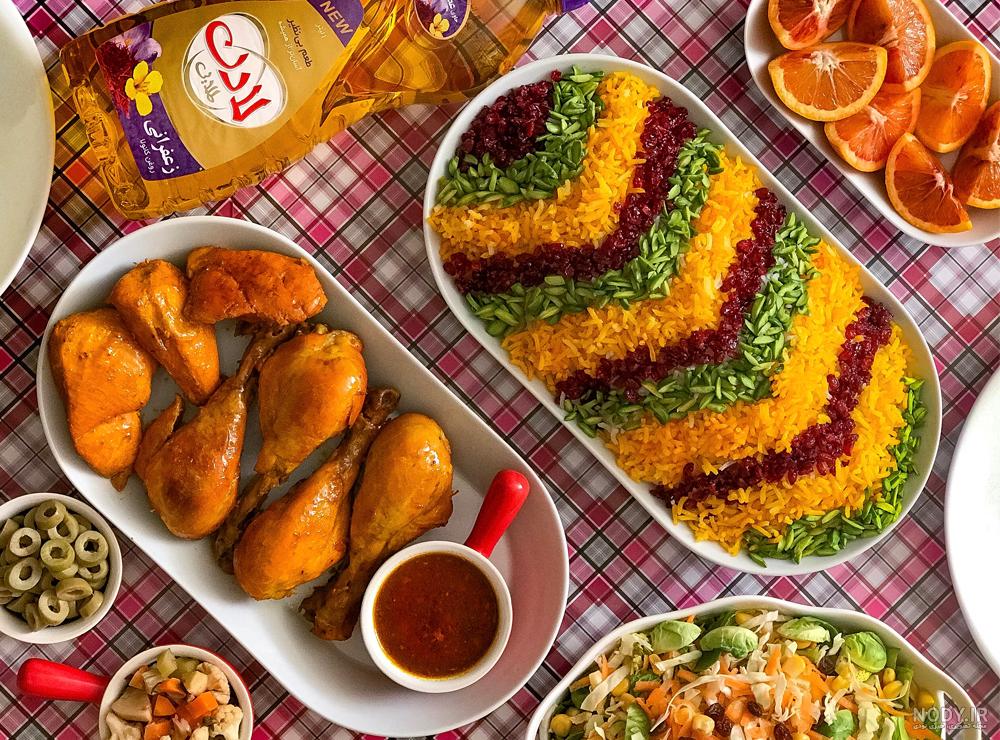 طرز تهیه شیرین پلو تصویری