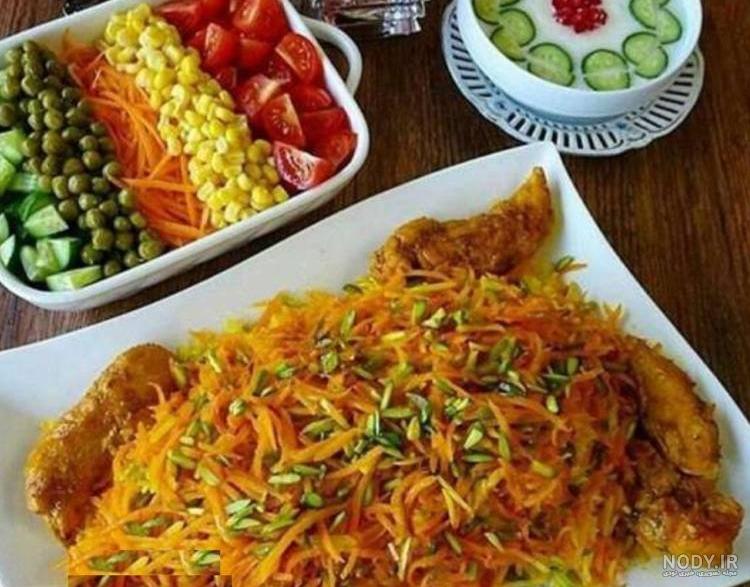 طرز تهیه شیرین پلو زعفرانی