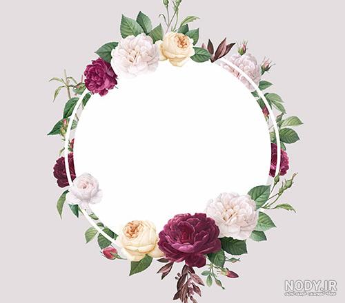 عکس حاشیه گلدار برای متن