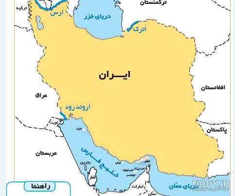 عکس نقشه ایران و همسایگان