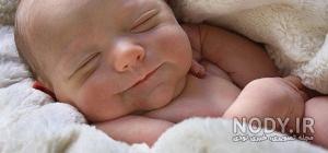 عکس نوزاد مرده در خواب