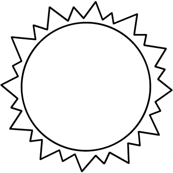 نقاشی خورشید کودکانه ساده