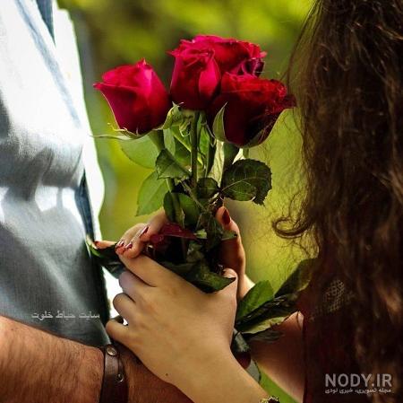 عکس گل نوشته دار