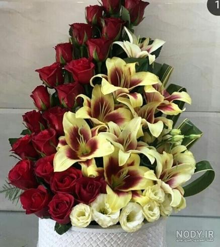 تزیین سبد گل برای تولد نوزاد تزیین سبد گل برای تولد نوزاد