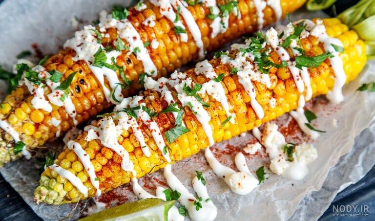 طرز تهیه بلال کبابی با پوست طرز تهیه بلال کبابی با پوست