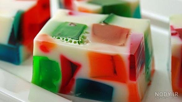 طرز تهیه ژله خرده شیشه گلدار