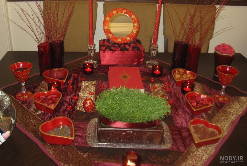 عکس سفره هفت سین لاکچری عکس سفره هفت سین لاکچری