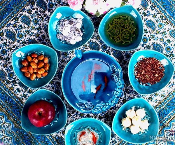 عکس سفره هفت سین لاکچری عکس سفره هفت سین لاکچری