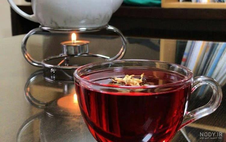 عکس فنجان چای در بهار