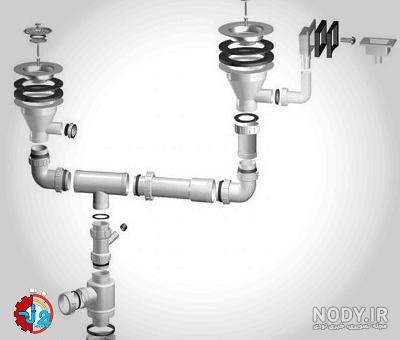 نصب سیفون ظرفشویی دوقلو پرنیان استیل نصب سیفون ظرفشویی دوقلو پرنیان استیل
