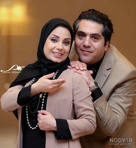 صبا راد بی حجاب و همسرش