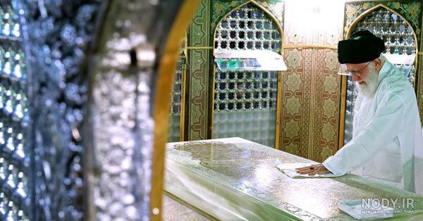 عکس حرم امام رضا با کبوتر