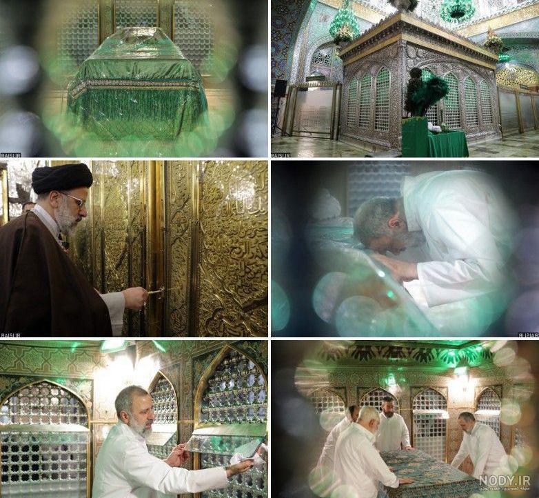 عکس حرم امام رضا با کبوتر