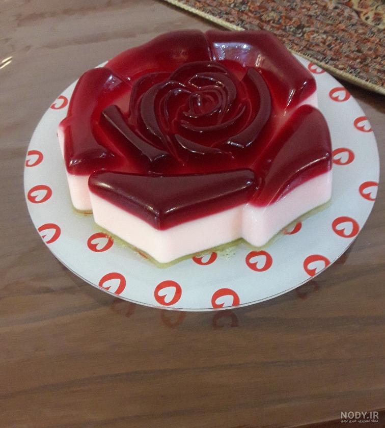 عکس ژله سفید قرمز