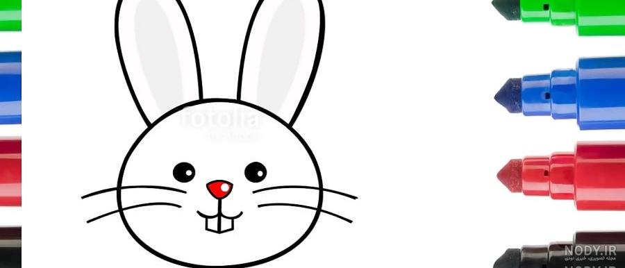 نقاشی خرگوش ناز و بامزه