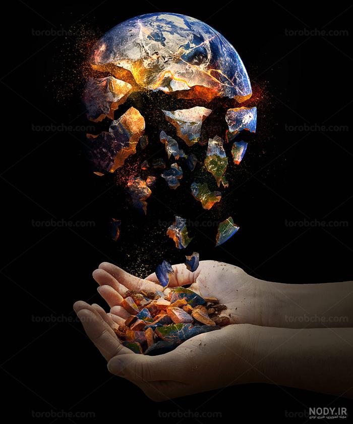 عکس کره زمین در شب عکس کره زمین در شب