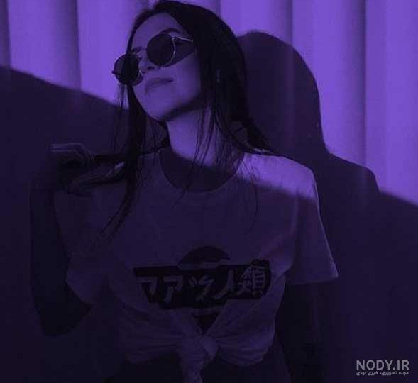 پروفایل بنفش ساده
