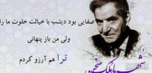 عکس نوشته عاشقانه استاد شهریار