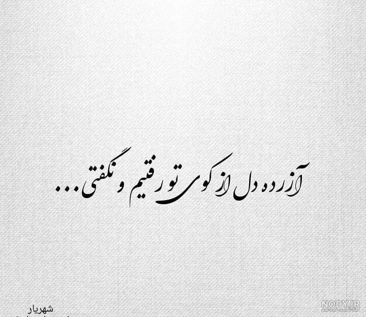 عکس نوشته های شعر استاد شهریار