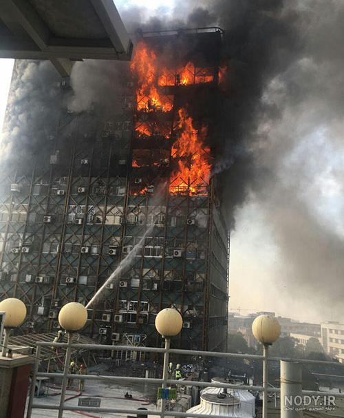 عکس آتش سوزی ساختمان پلاسکو