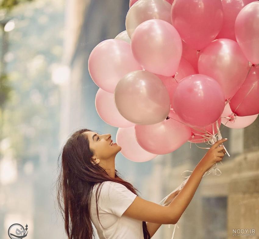 عکس کیک تولد صورتی ابی