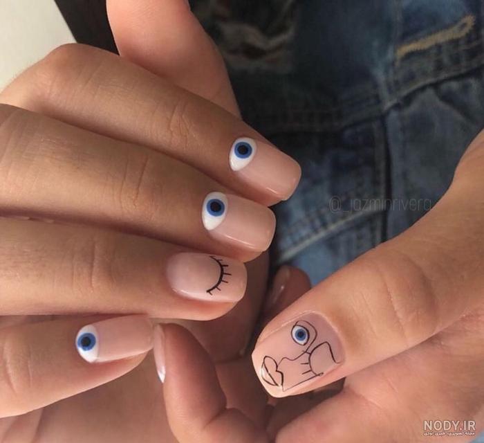 ناخن با طرح چشم نظر ناخن با طرح چشم نظر