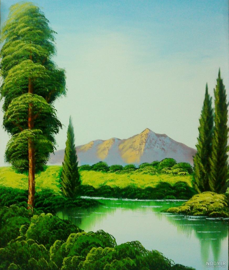 عکس نقاشی طبیعت با رنگ روغن
