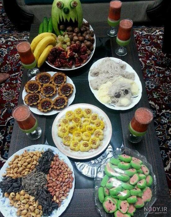 تزیین میوه شب یلدا برای عروس