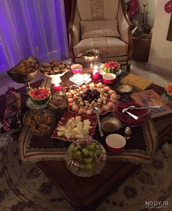 تزیین میوه شب یلدا برای عروس