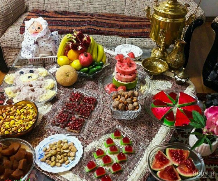 تزیین میوه شب یلدا برای عروس