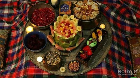 تزیین میوه شب یلدا برای عروس