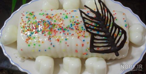 طرز تهیه ژله دو رنگ با شیر