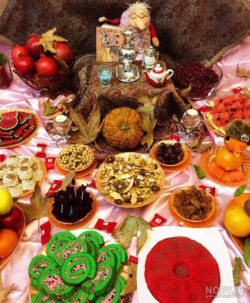 عکس سفره شب یلدا ساده