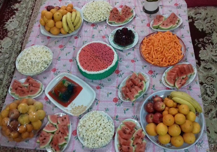 عکس سفره شب یلدا ساده و شیک