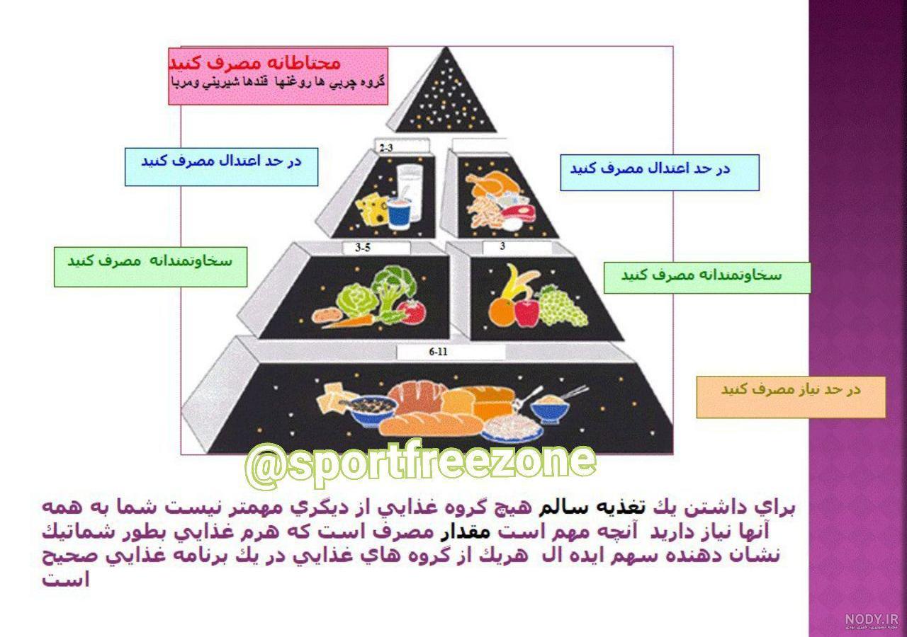 نقاشی هرم غذایی کلاس هفتم