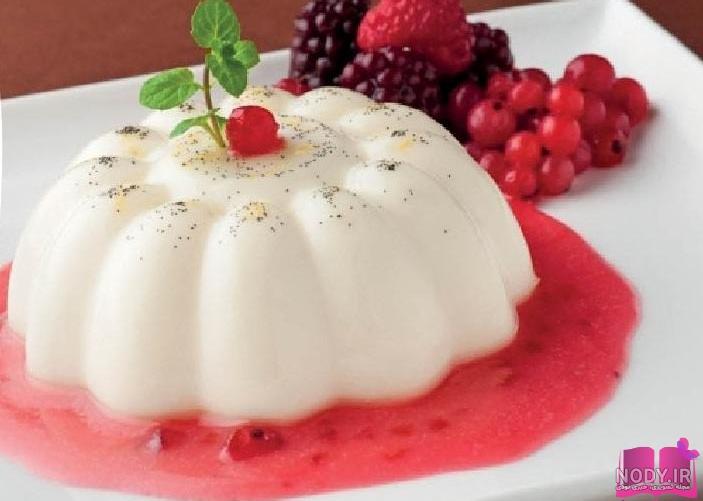 ژله با شیر خوشمزه تره یا بستنی