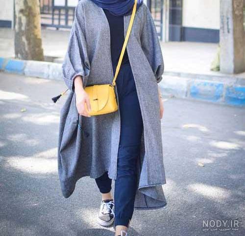 مدل مانتو جلو باز بلند مجلسی