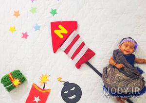 ایده عکس کودک برای چهارشنبه سوری
