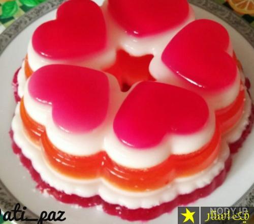 تزیین ژله ساده بدون قالب